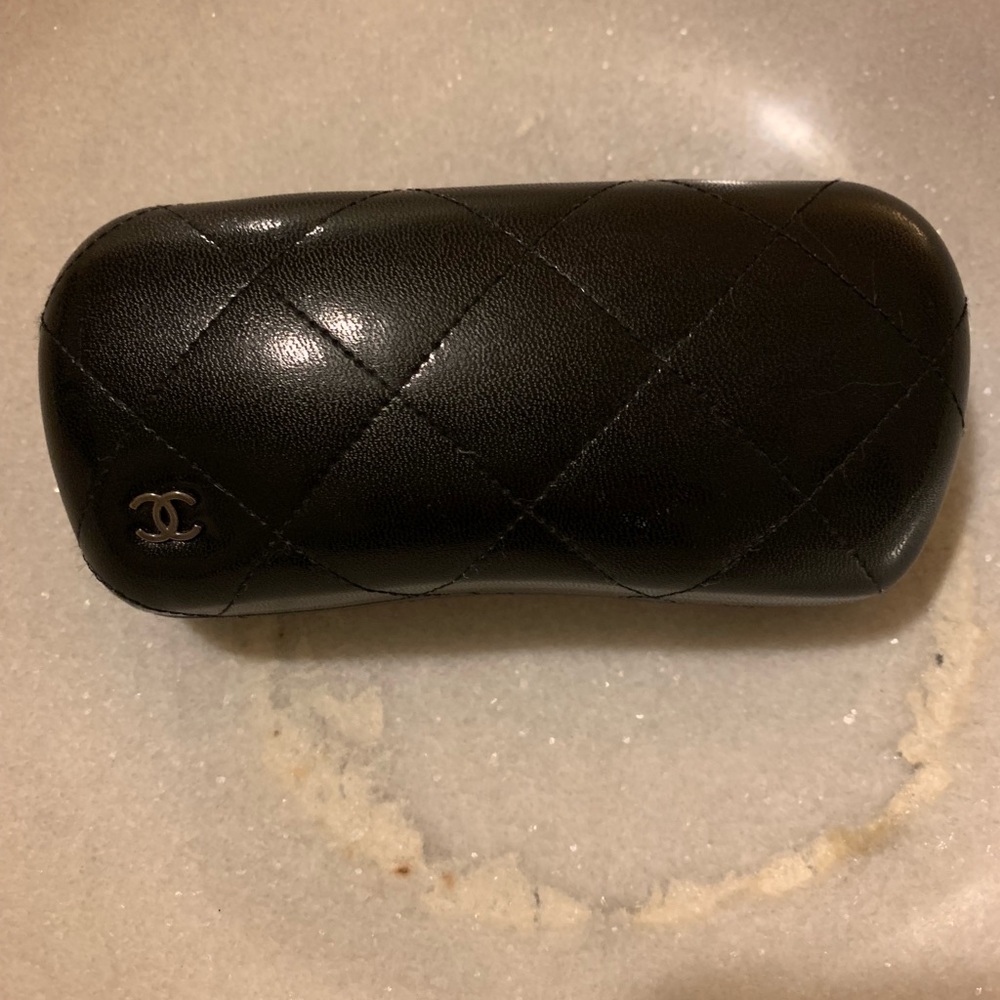 Authentic Chanel Quilted Sunglasses Case